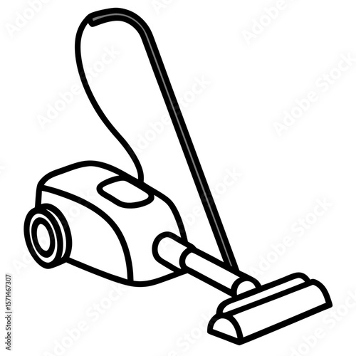Modern Vacuum Cleaner Silhouette Illustration