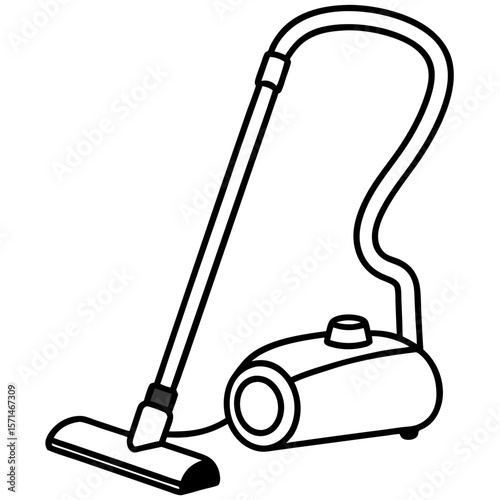 Modern Vacuum Cleaner Silhouette Illustration