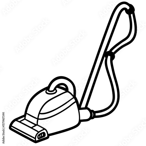 Modern Vacuum Cleaner Silhouette Illustration