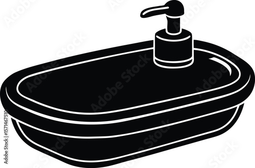 soap dish on white background.eps