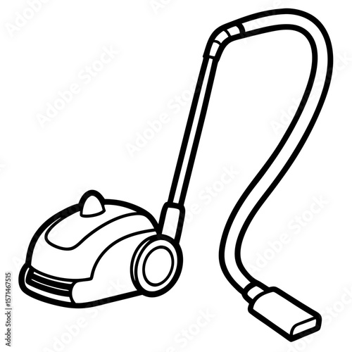 Modern Vacuum Cleaner Silhouette Illustration