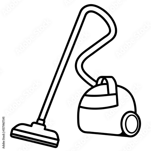 Modern Vacuum Cleaner Silhouette Illustration