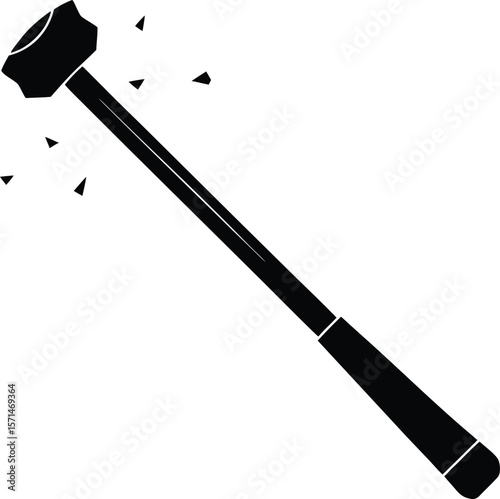 wrecking bar on white background.eps