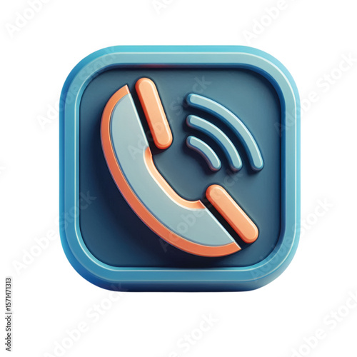 3d Calling Phone Icon transparent