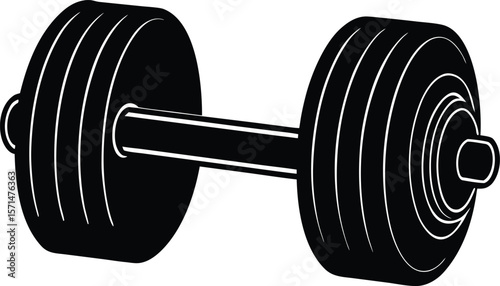 dumbbell on white background.eps