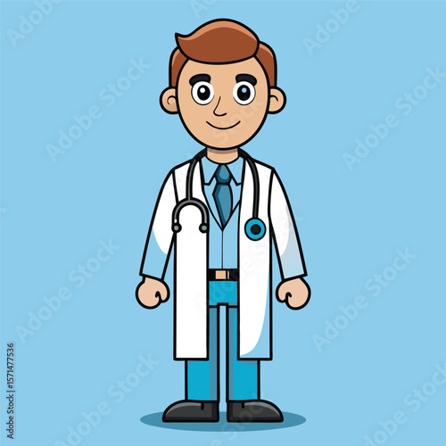 Doctor-full-body cartoon vector Illustrator Artwork