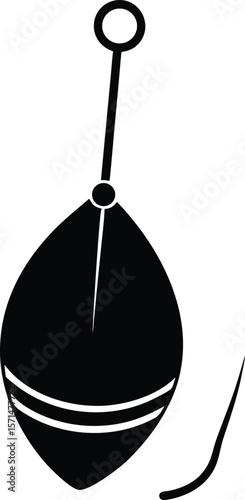 fishing bobber on white background.eps