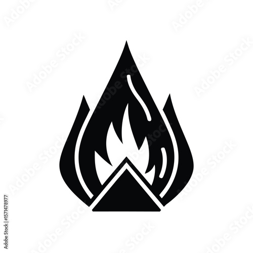 Outdoor Fire Starter Icon Vector Illustration