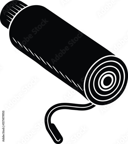 hair roller on white background.eps