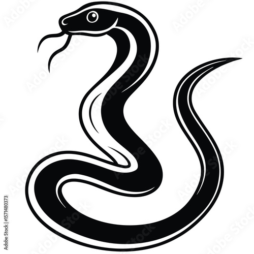 snake-silhouette Adobe Illustrator Artwork, White background