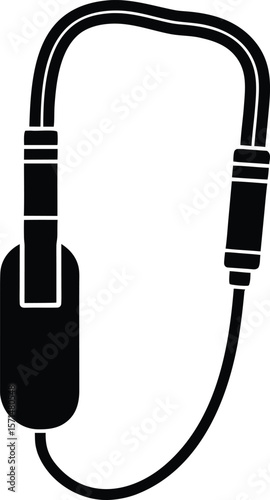 headphone jack on white background.eps