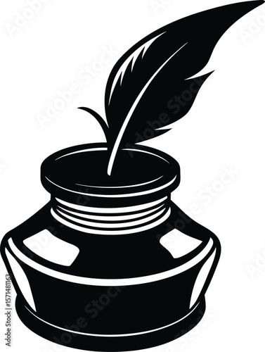 inkwell on white background.eps
