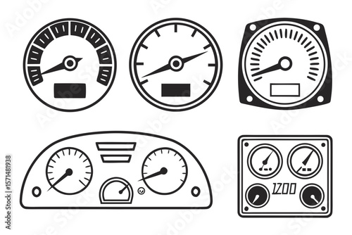 Various gauges and dashboards display measurement and control panels