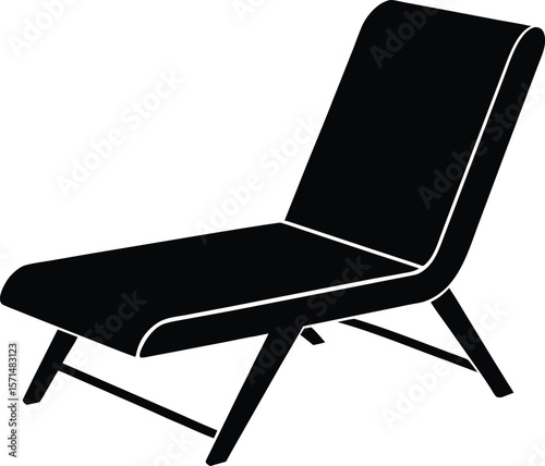 lounge chair on white background.eps