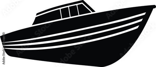 motorboat on white background.eps