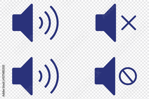 Speaker icon set. Sound icon. Volume mute sign. Audio speaker mute volume vector set. Mute speaker, sound off icon vector set collection. Volume, audio sign symbol. 