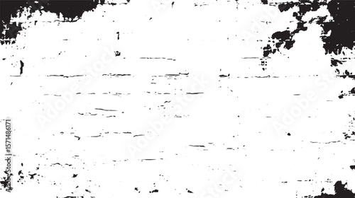 Monochrome image of a distressed wall with peeling paint and visible brickwork in a high contrast style