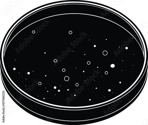 petri dish on white background.eps