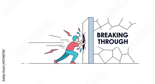Overcoming obstacles and breaking through barriers to achieve success and personal growth