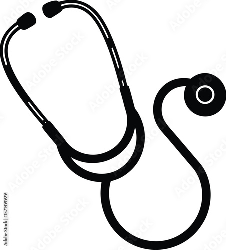 stethoscope on white background.eps