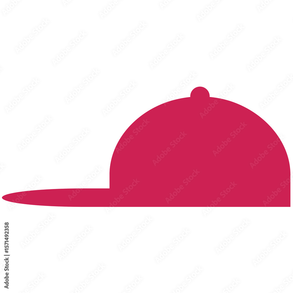 Obraz premium red silhouette side cap icon