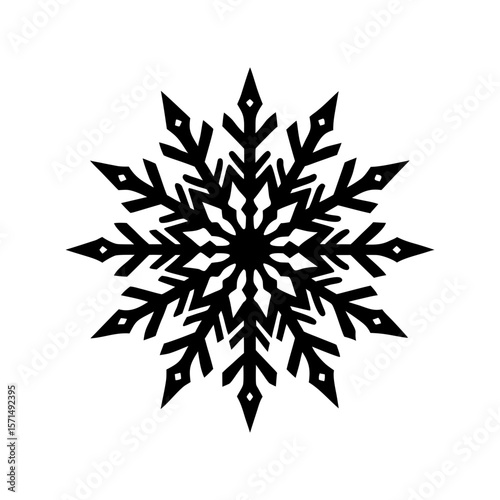 Snowflake clipart on white background vector illustration