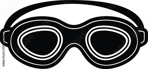 swim goggles on white background.eps