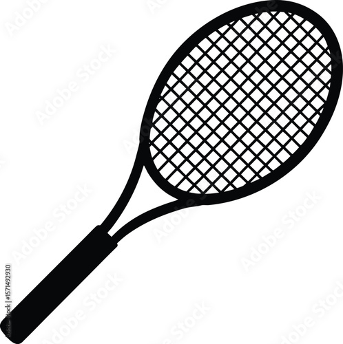 tennis racket on white background.eps
