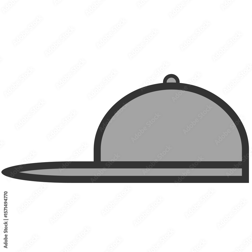 Obraz premium gray side cap icon