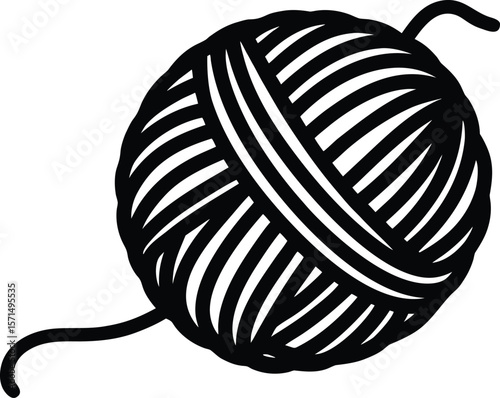 yarn skein on white background.eps