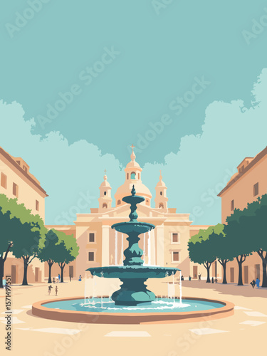 Montpellier, France – Place de la Comédie with Three Graces fountain and opera house