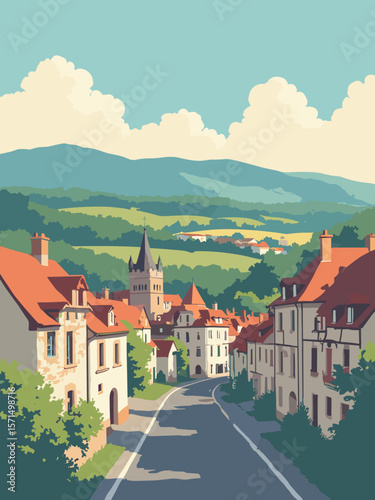 Le Mans, France – medieval old town with half-timbered houses and race track reference