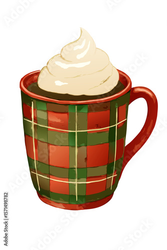 Red Green Plaid Christmas png transparent background