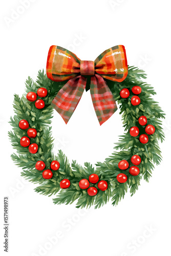 Red Green Plaid Christmas png transparent background