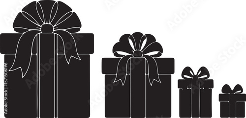 A Collection of Presents  Beautifully Wrapped Gifts of Varying Sizes