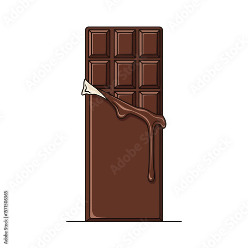 A classic milk chocolate bar vector icon