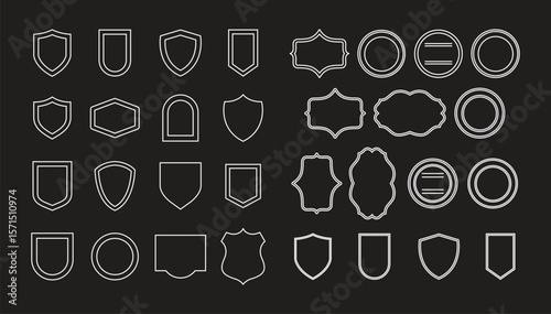 Set of company training badge certificates to determine based on criteria. Vector illustration certified logo design