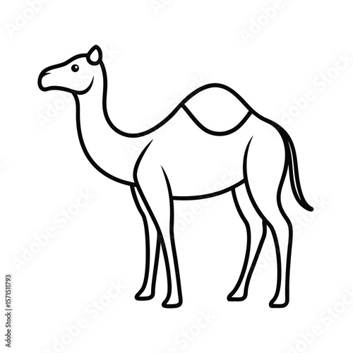 minimalist-line-art-camel-vector-on-white-backgrou.eps
