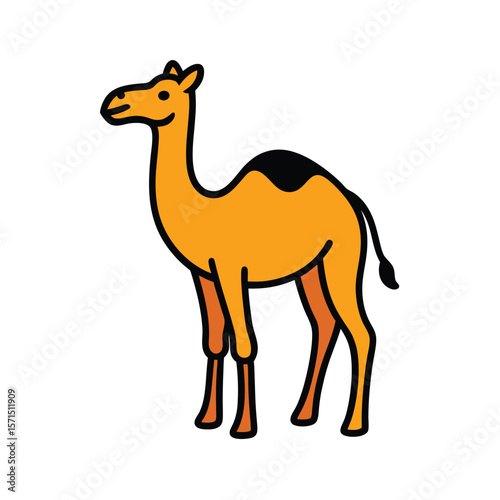 doodle-hand-drawn-camel-vector-on-white-background.eps