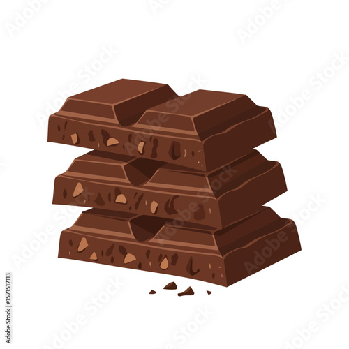 A classic milk chocolate bar vector icon