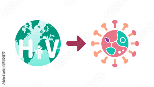 Hiv aids awareness global health to virus infection spread transmission disease pandemic health care concept