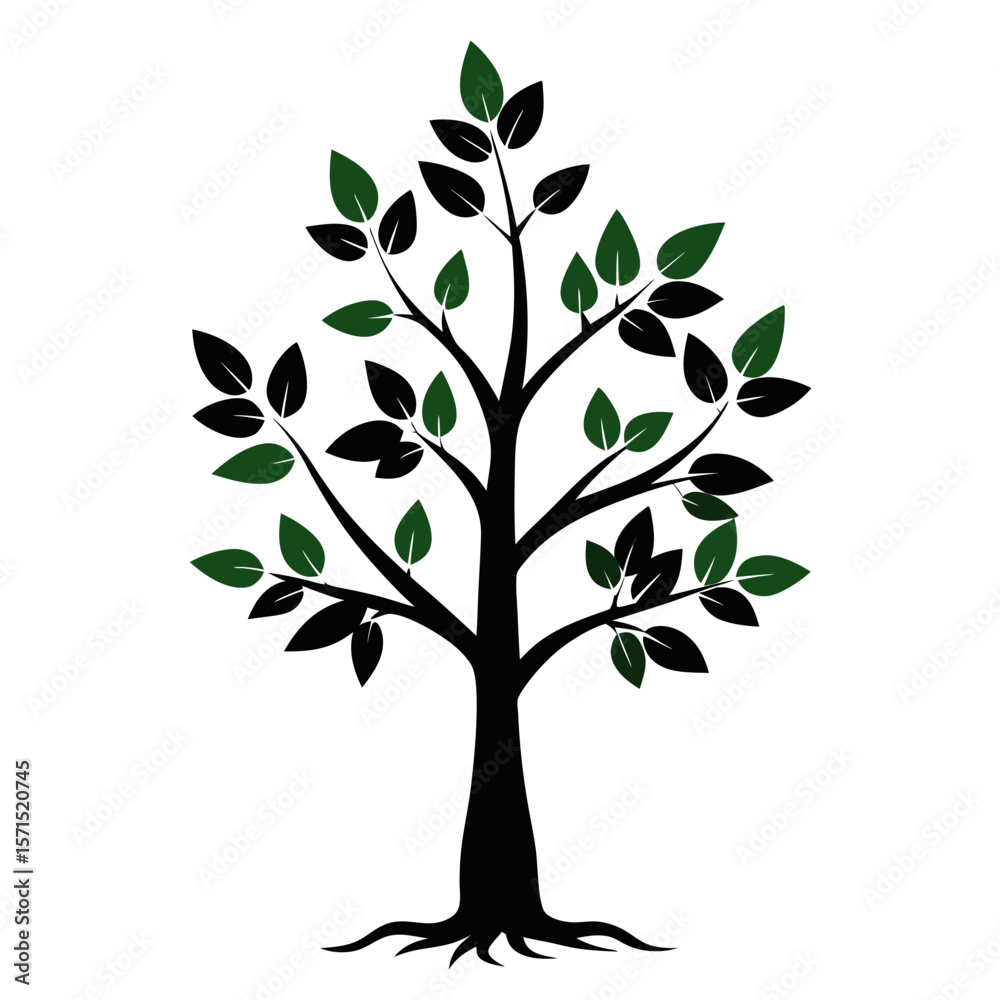 Fototapeta premium vector tree silhouette