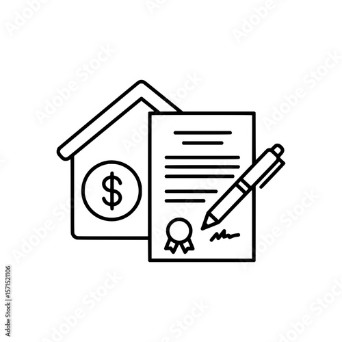 Outline Icon of Mortgage