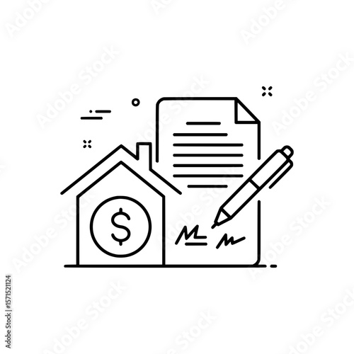 Outline Icon of Mortgage