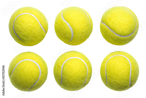 Tennis balls isolated on white background simple set