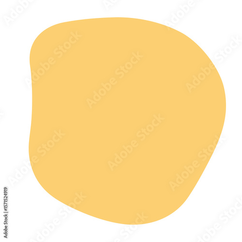 Colorful Liquid Shape Icons – Abstract Rounded Yellow Blob for Modern Design