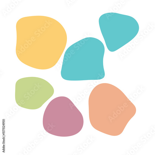 Abstract Organic Blob Shapes Set – Minimal Pastel Color Vector Elements