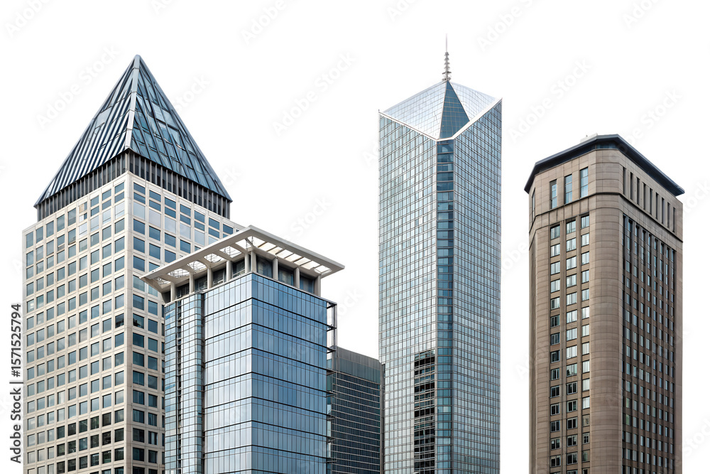 Fototapeta premium skyscrapers and modern high rise office buildings in Chicago cityscape