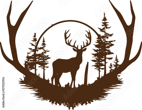 Hunting Svg, Deer hunting Svg, Deer Hunter Svg|, Outdoor Hunting Svg, Hunting, tree, nature, wild,