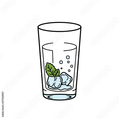 A refreshing mojito cocktail vector icon
